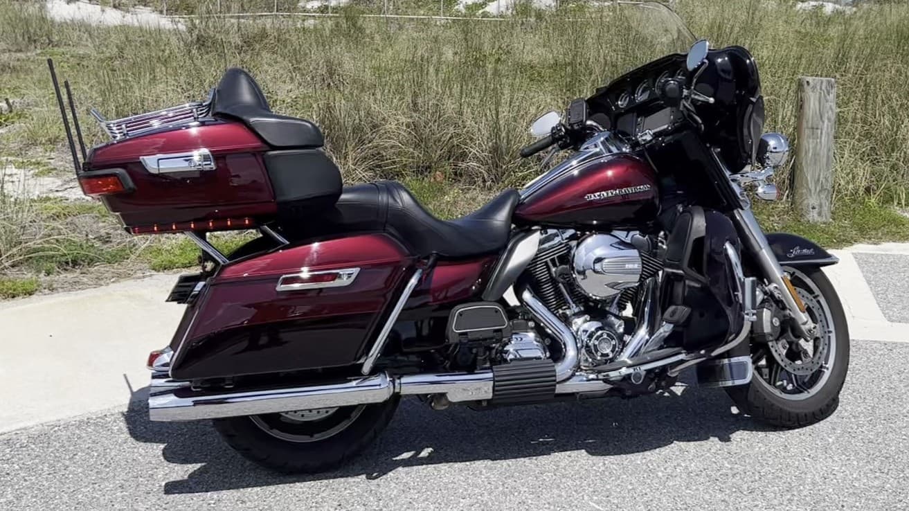 Motorcycle on open road